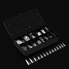 APRÉS close-up of Gel-X coffin free edge highlighting thicker edge for durability