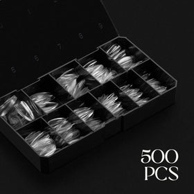 APRÉS spread of 500 Gel-X tips by size illustrating abundant options and time-saving inventory