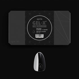 APRÉS front box showing 500 Gel-X tips and professional packaging benefit