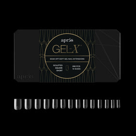 APRÉS front box packaging showing 280 Gel‑X tips and product benefits