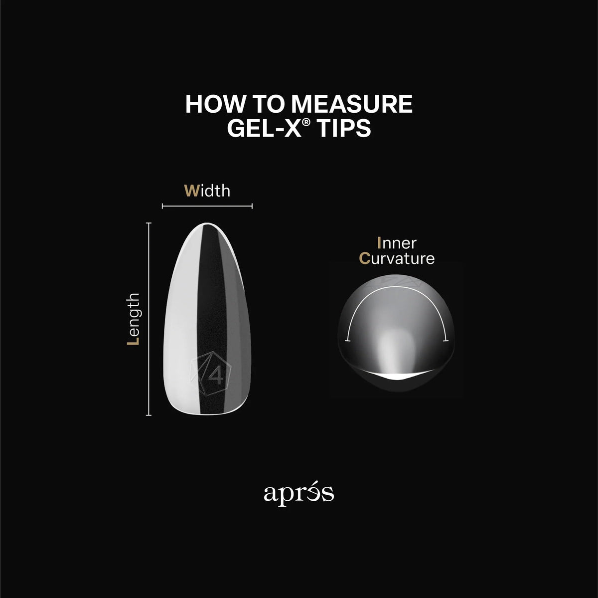 APRÉS tip applied on natural nail demonstrating quick salon application