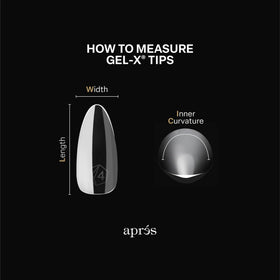 APRÉS tip applied on natural nail demonstrating quick salon application