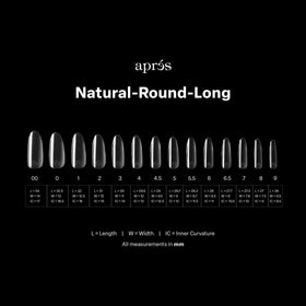 APRÉS side-by-side Natural and Sculpted tips showing shape options