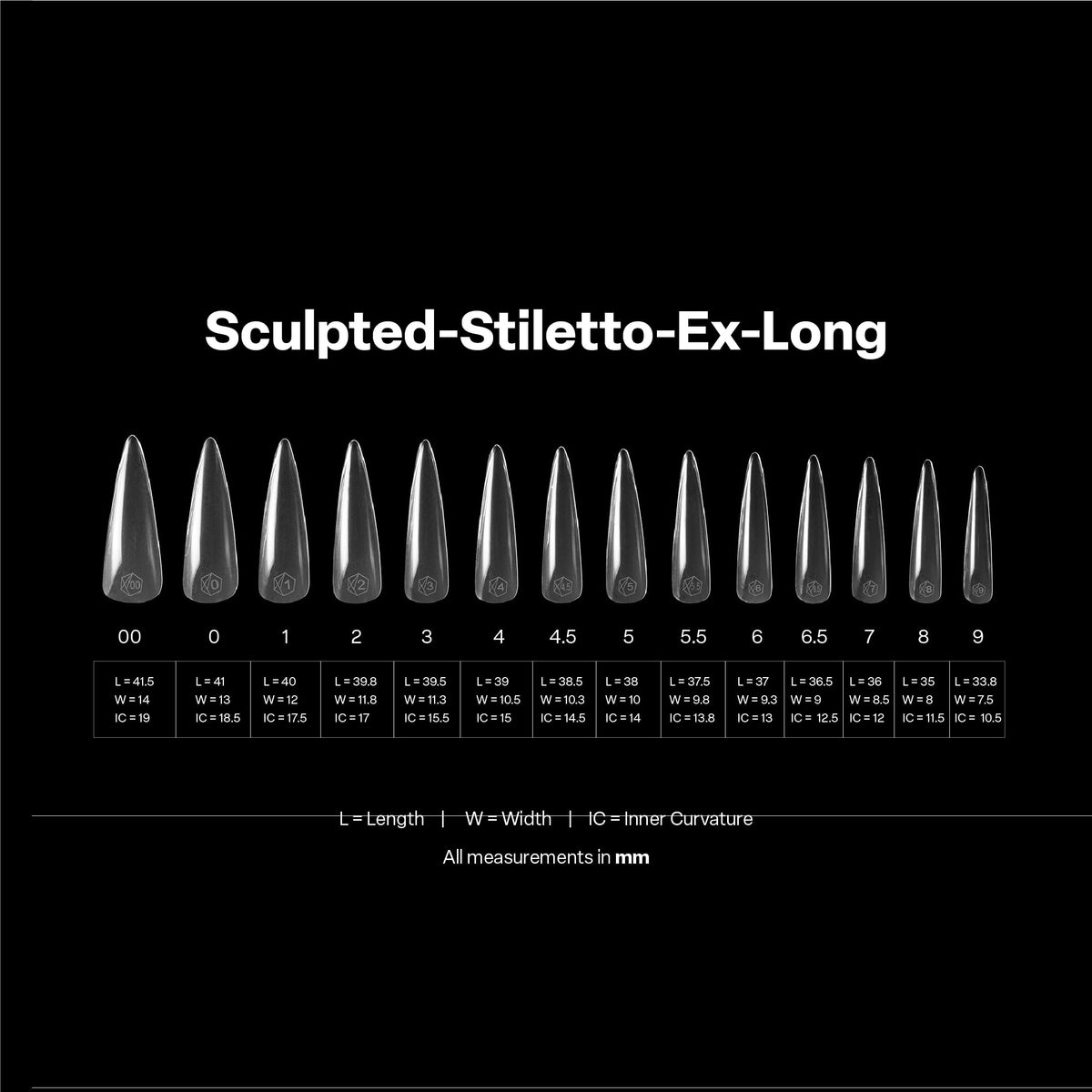 APRÉS side-by-side Natural and Sculpted tips showing profile options for varied nail shapes