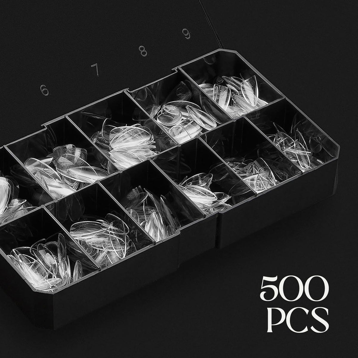 APRÉS array of Gel-X sizes 00–9 labeled for precise fitting and selection