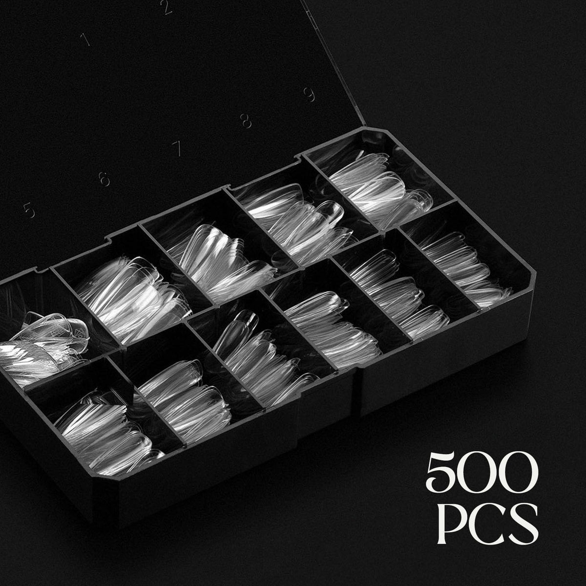 APRÉS layout showing sizes 00–9 and 500 tips to simplify size selection