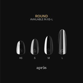 APRÉS layout of 14 sizes 00–9 with half-sizes for accurate fit
