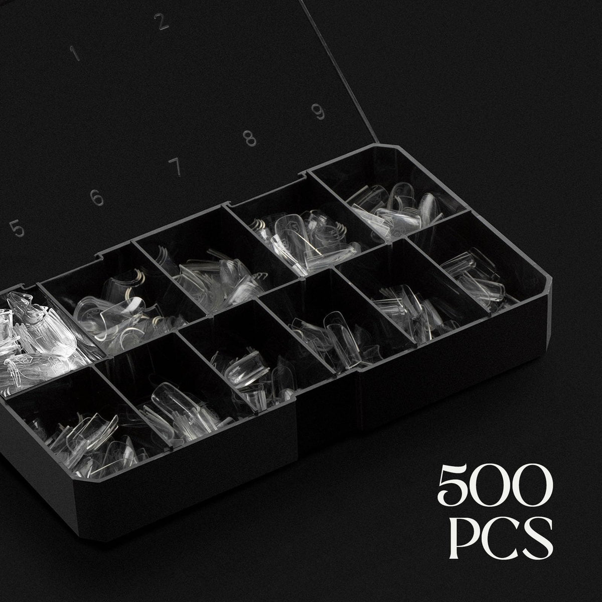 APRÉS flat lay of all 11 sizes 00–9, helps choose correct fit