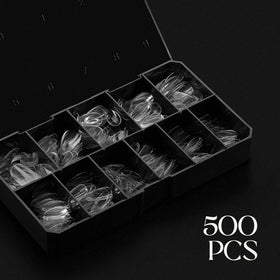 APRÉS size organizer display of 11 sizes 00–9, simplifies selection