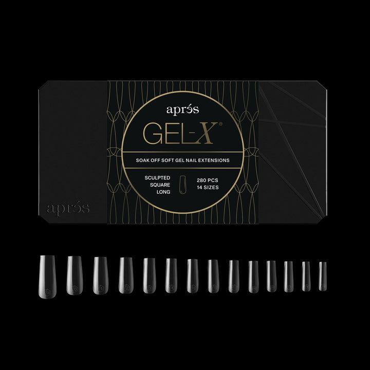 APRÉS front packaging showing 280 Gel-X tips and box benefits