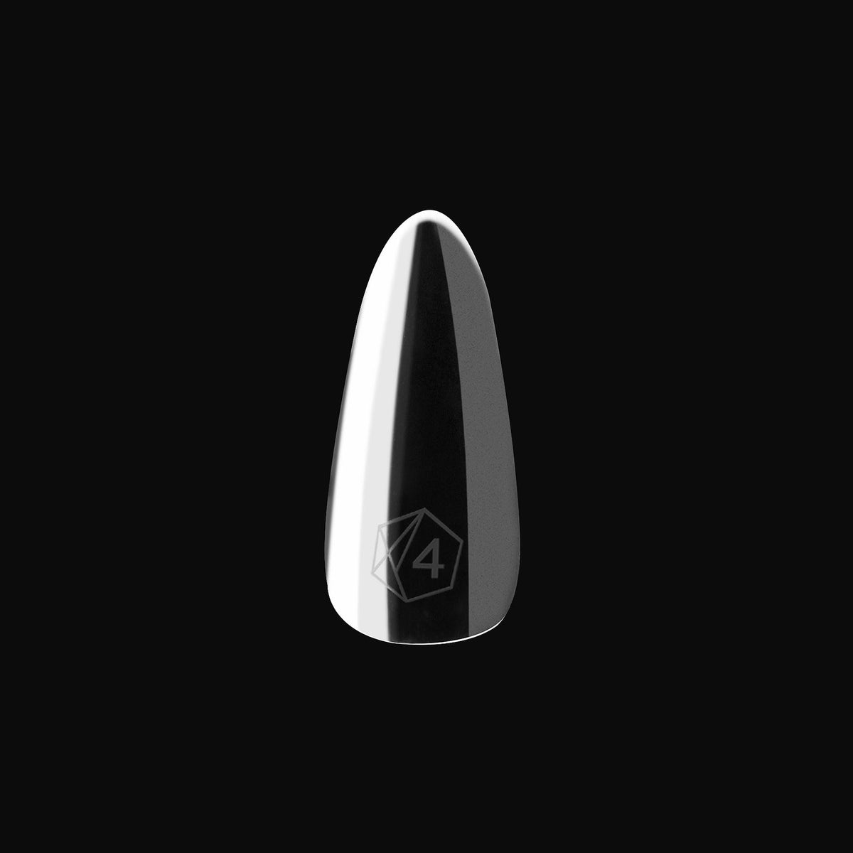 APRÉS tips beside a hand for scale to visualize size range and length