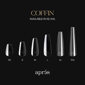 APRÉS array of all 14 sizes including half sizes for precise fit