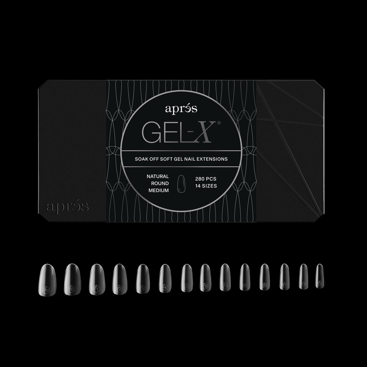 APRÉS front packaging showing 280 Gel-X tips for quick restocking