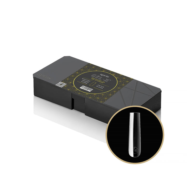APRÉS front packaging showing box of 210 Gel-X tips and benefits