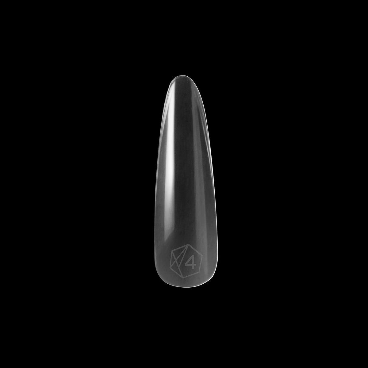 APRÉS side view of sculpted almond profile, pronounced curve for elegant shape