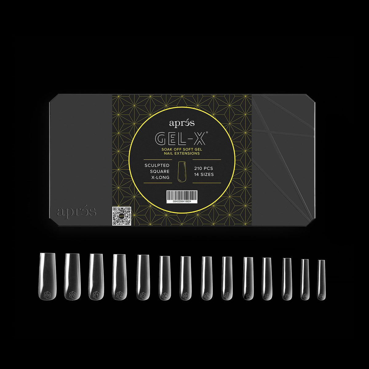 APRÉS size chart and label visible for quick size selection benefit