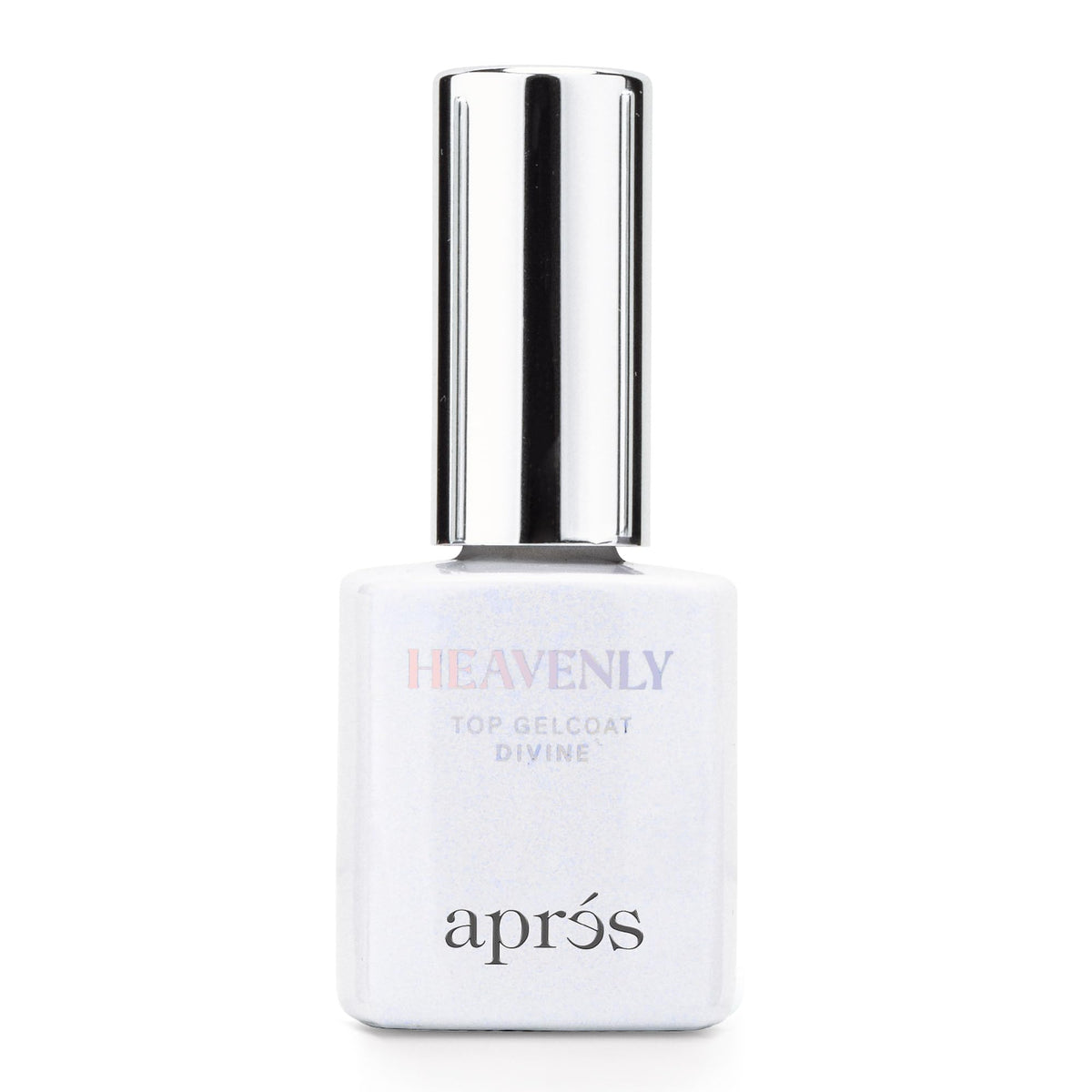 APRÉS swatches of five Heavenly shades showing color choices and shimmer