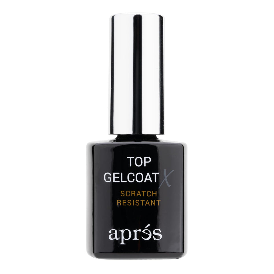 APRÉS front packaging of Top Gelcoat X showing glossy finish benefits