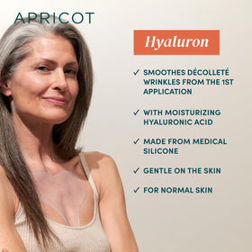 APRICOT liberté décolleté close-up of silicone texture showing medical-grade quality benefit