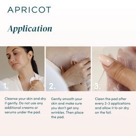 APRICOT liberté décolleté held in hand to show size and easy application benefit