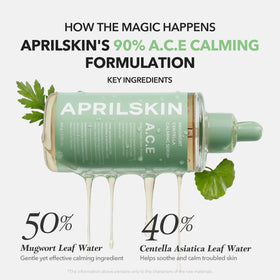 APRILSKIN pump close-up highlighting quick-dispense for fast use