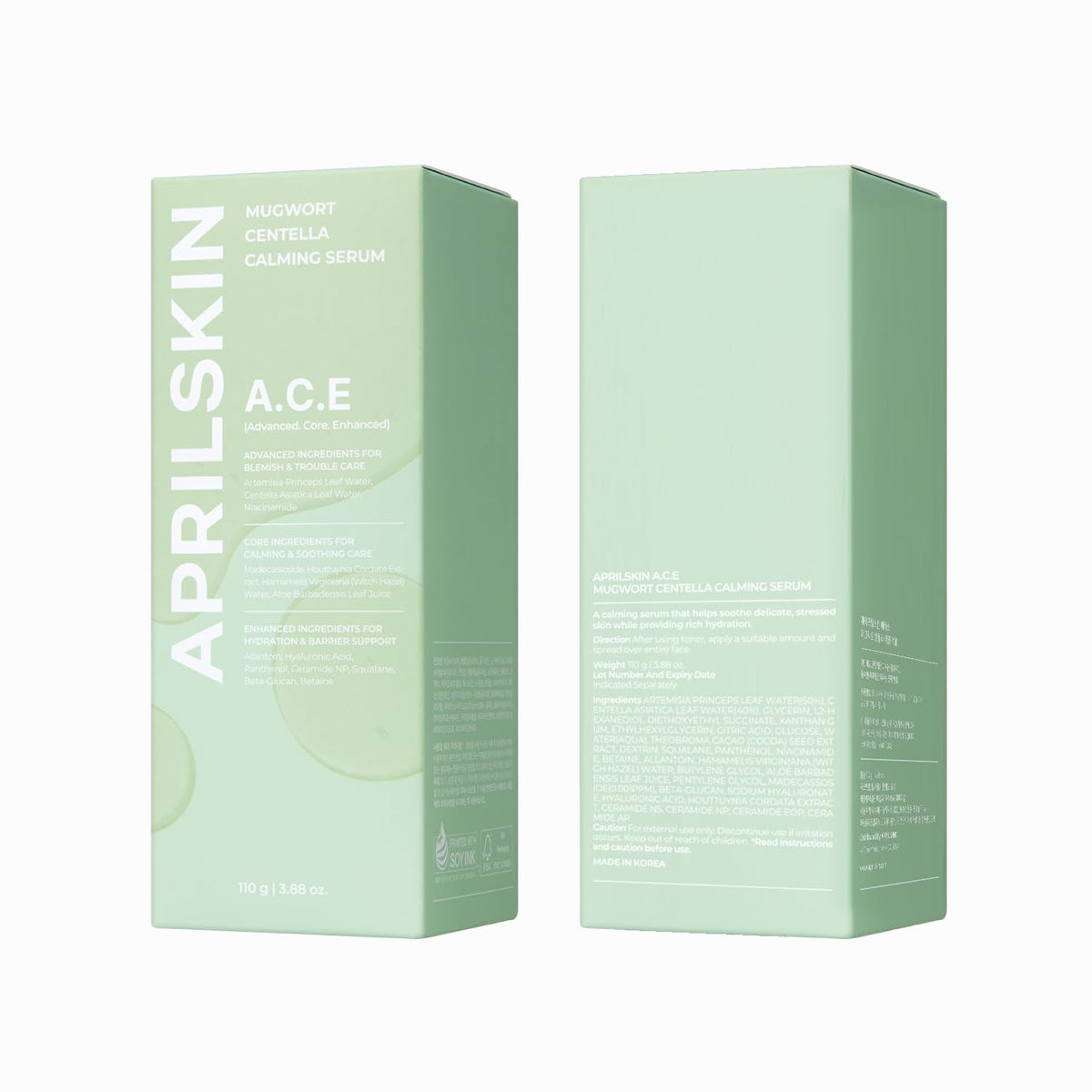 APRILSKIN bottle next to ruler showing 3.88 oz generous size benefit