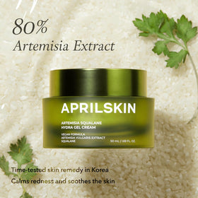 APRILSKIN dollop of gel cream on hand demonstrating spreadable, non-greasy hydration benefit