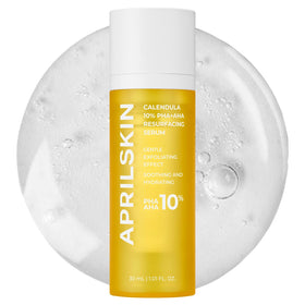 APRILSKIN front packaging showing bottle and box, highlights gentle exfoliant benefits