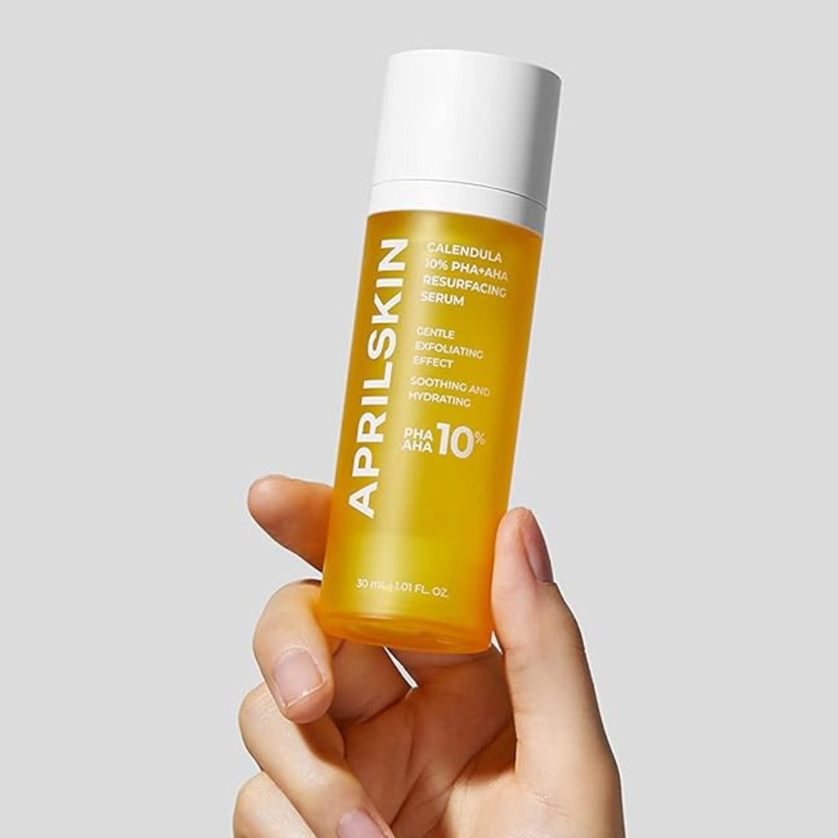 APRILSKIN serum on bathroom counter during skincare routine for calm skin