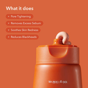 APRILSKIN applying with brush for even coverage and hands-free application benefit