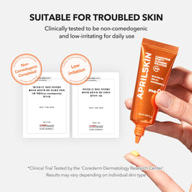 APRILSKIN bottle staged in bathroom routine showing easy daily use benefit