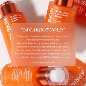 APRILSKIN bottle on bathroom shelf reflecting routine-ready design