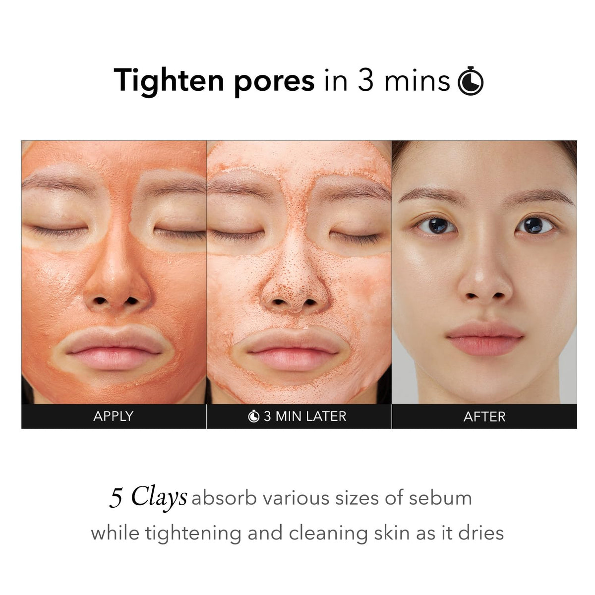 APRILSKIN mask on face showing cooling effect and refreshed skin benefit