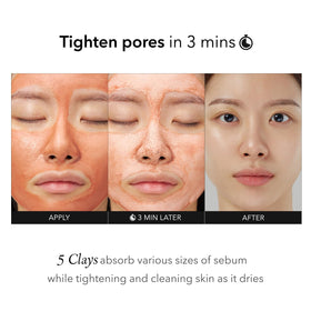 APRILSKIN mask on face showing cooling effect and refreshed skin benefit