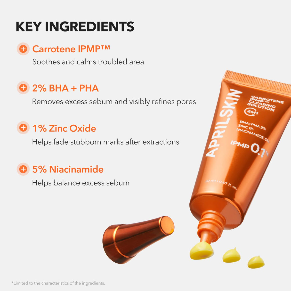 APRILSKIN applied on cheek spot showing soothing effect for inflamed blemishes