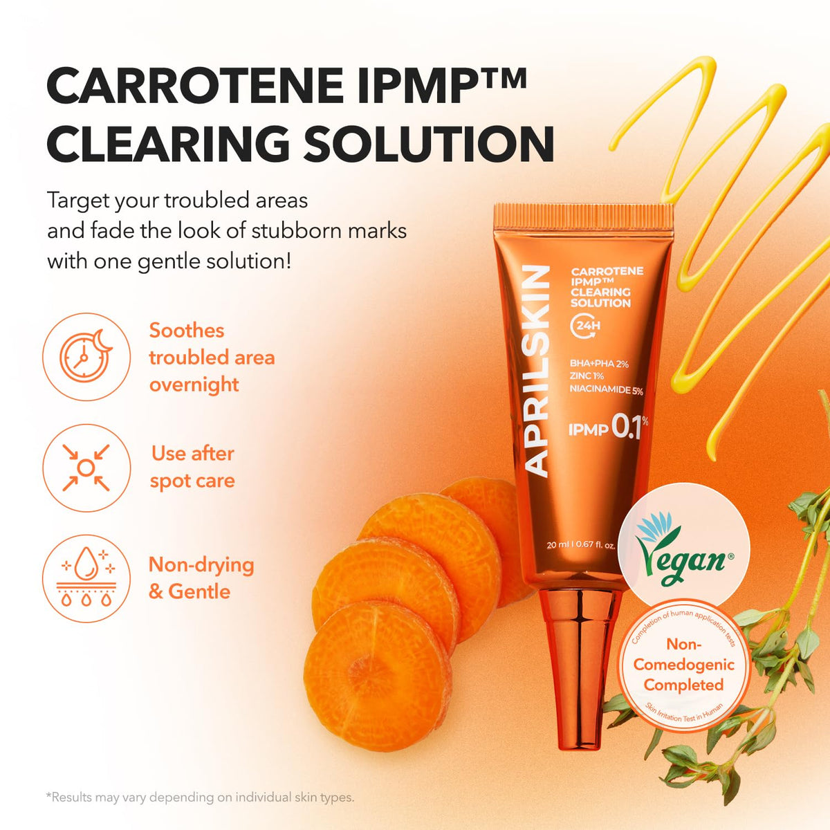 APRILSKIN close-up gel texture illustrating quick-absorbing, non-flaking benefit