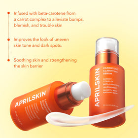 APRILSKIN serum texture on hand showing lightweight absorption