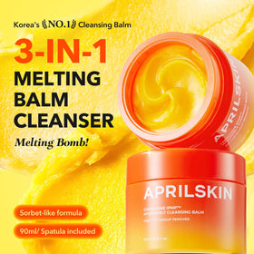 APRILSKIN open jar texture showing sorbet-like balm and hydration