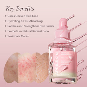 APRILSKIN ingredient label highlighting 78% Jeju pink aloe for soothing benefit