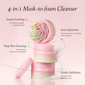 APRILSKIN ingredients label close-up highlighting Pink Aloe content