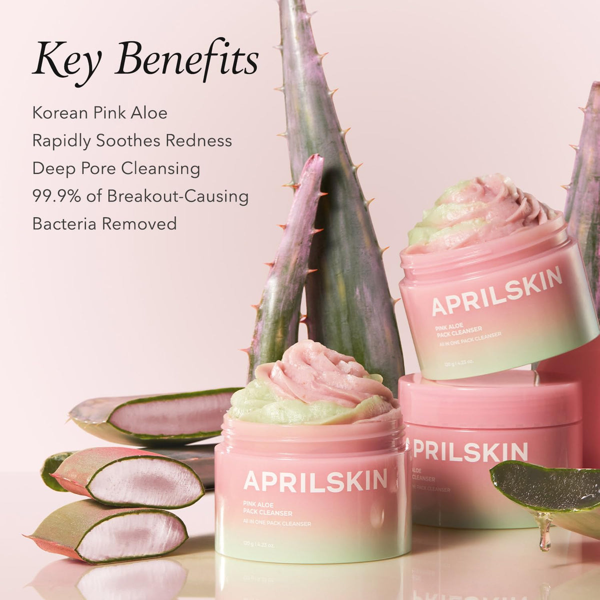 APRILSKIN mungbean and soybean scrub particles detail for gentle polish