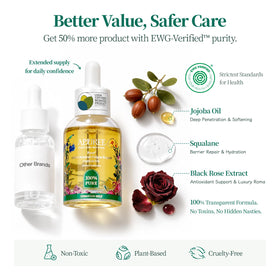 APUREE 1oz bottle beside ruler showing compact size benefit