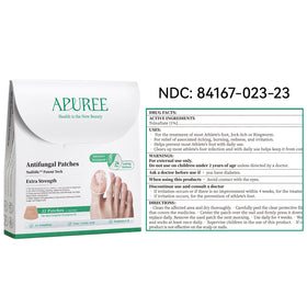 APUREE illustrative before and after nail visuals showing improved appearance