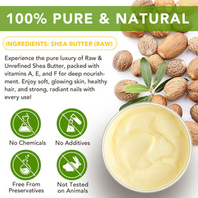 APUUFYQC close-up of unrefined shea texture highlighting rich creaminess