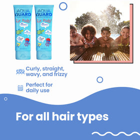 AQUA GUARD on color-treated hair demonstrating color-safe protection