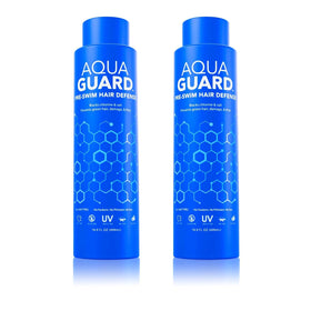 AQUA GUARD front bottles showing family-size two-pack and convenience