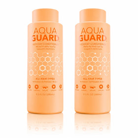 AQUA GUARD front label showing product name and benefits for swimmers