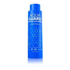 AQUA GUARD front packaging showing family-size bottle and protection benefit