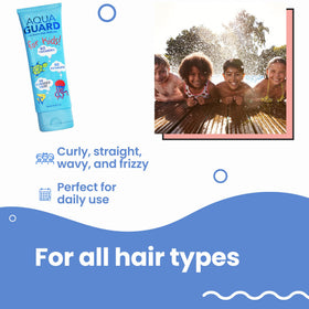 Close-up of AQUA GUARD label highlighting gentle ingredients and safety