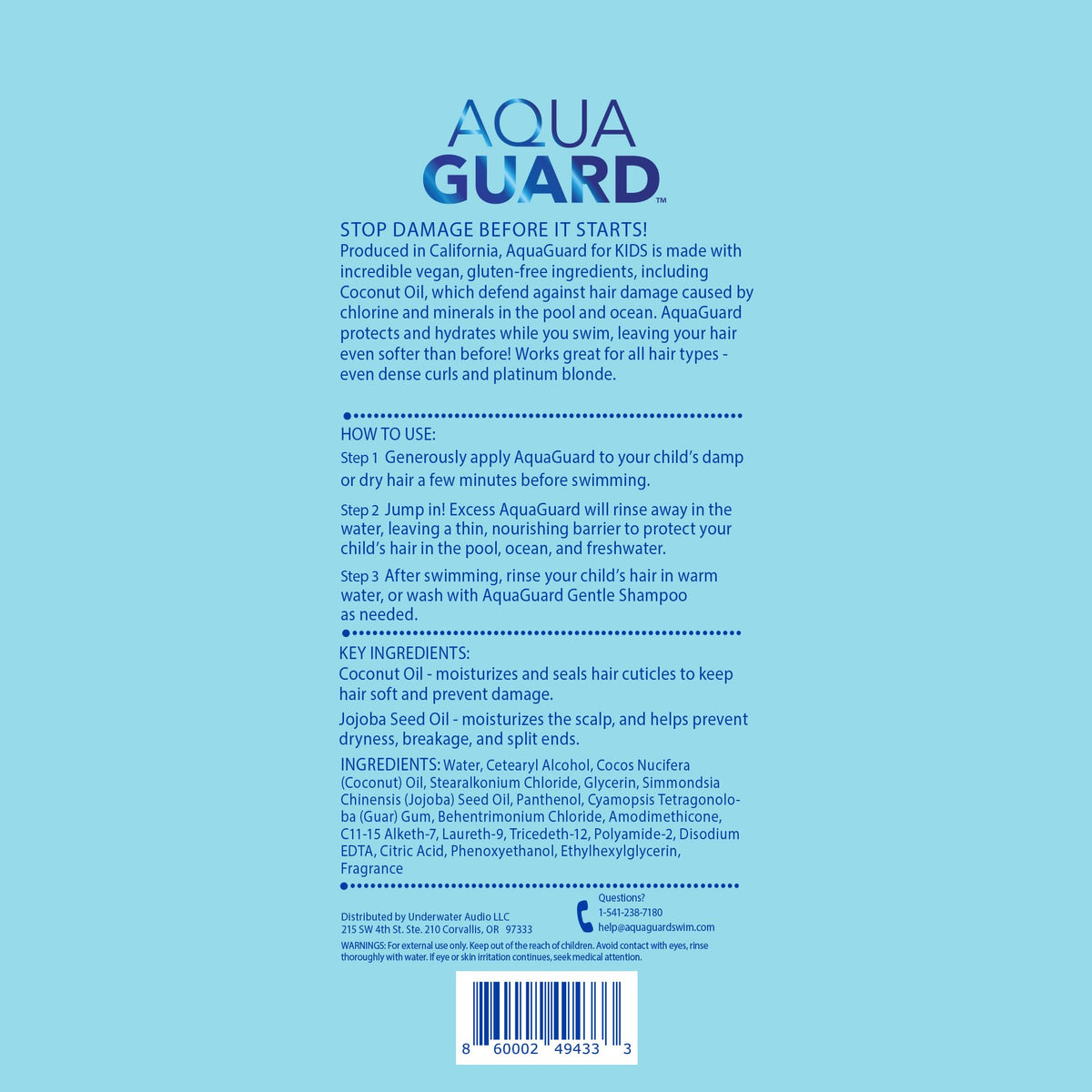 AQUA GUARD poolside scene showing kids protected and ready to swim